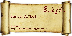 Barta Ábel névjegykártya